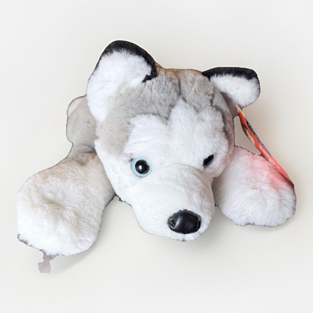 FAO Schwarz Adopt-A-Pets Gray White Husky Luxury Super‎ Plush 22”